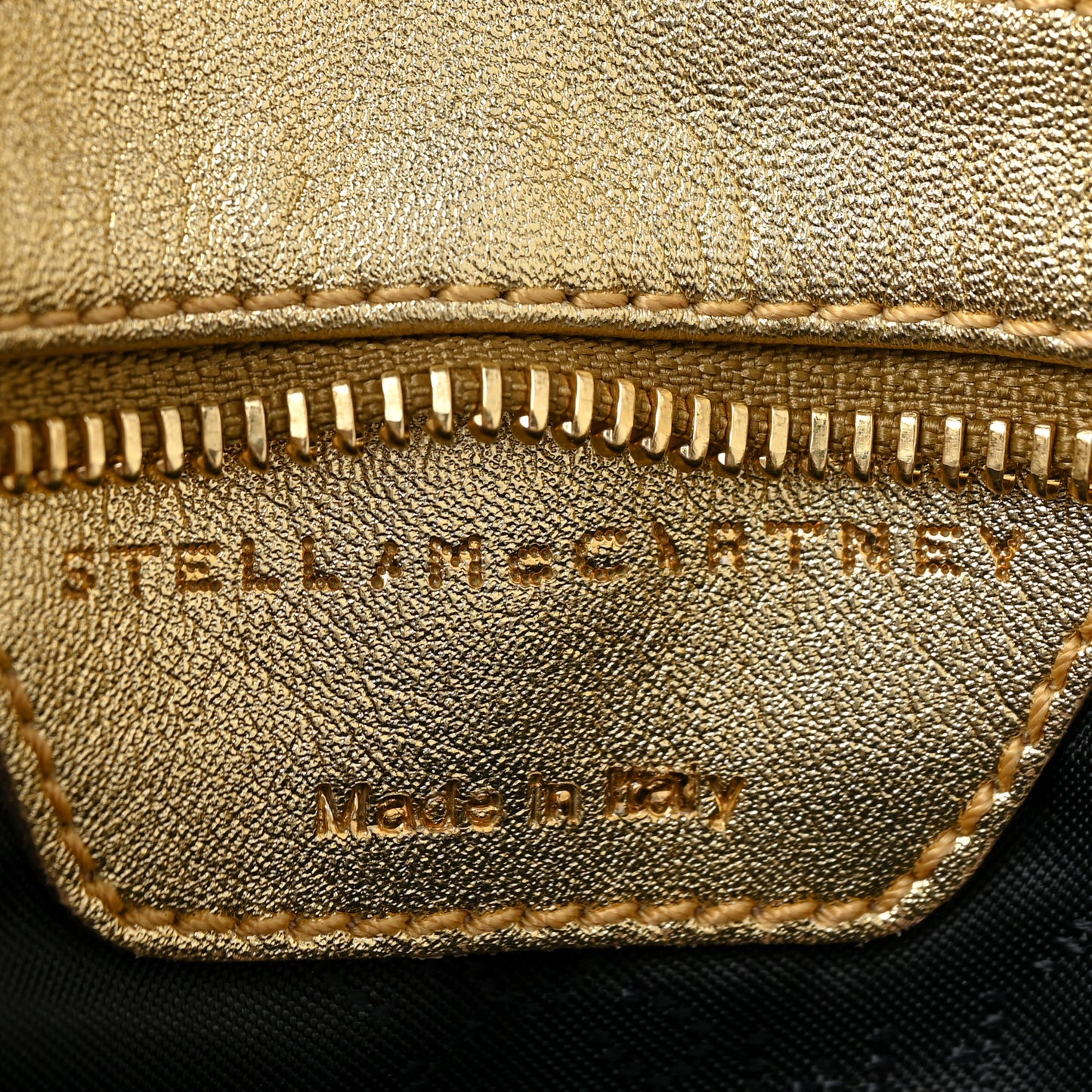 Metallic Linen Falabella Fold Over Clutch Camouflage