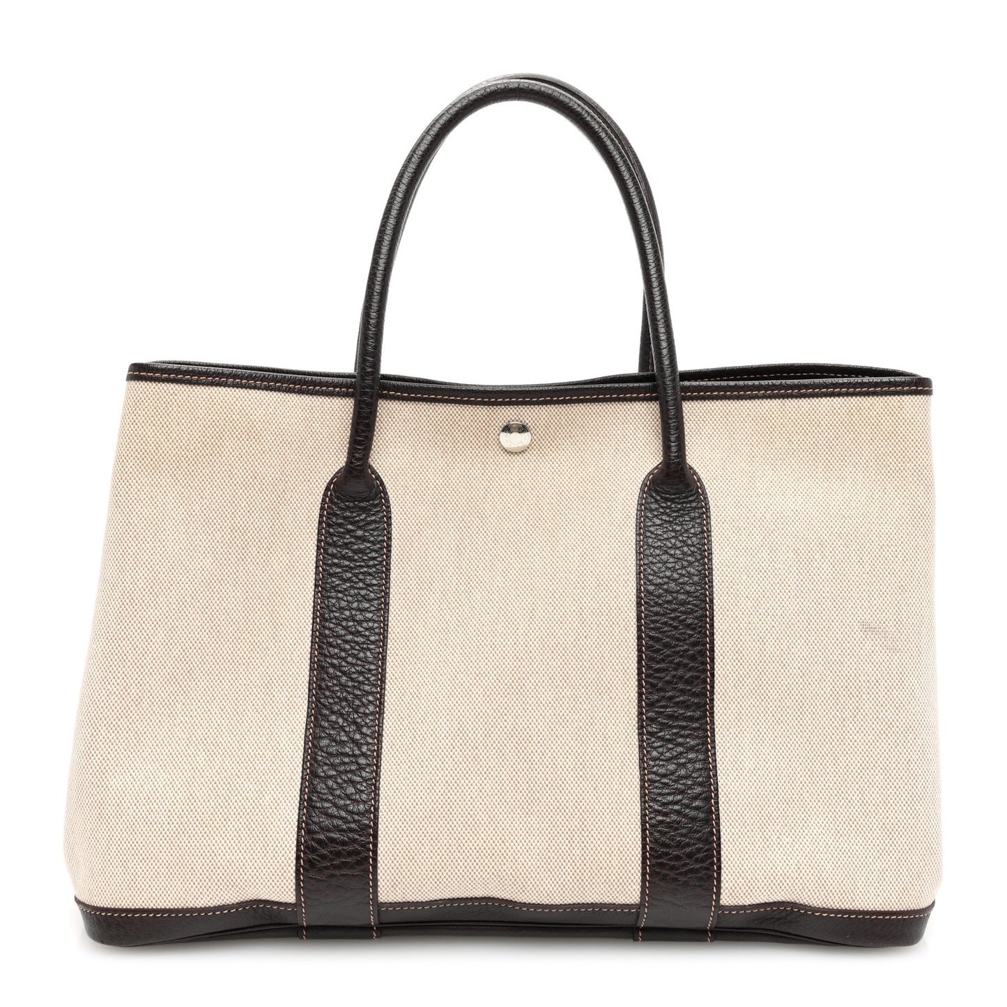 Buffle Skipper Toile Garden Party 36 MM Tote Marron Fonce