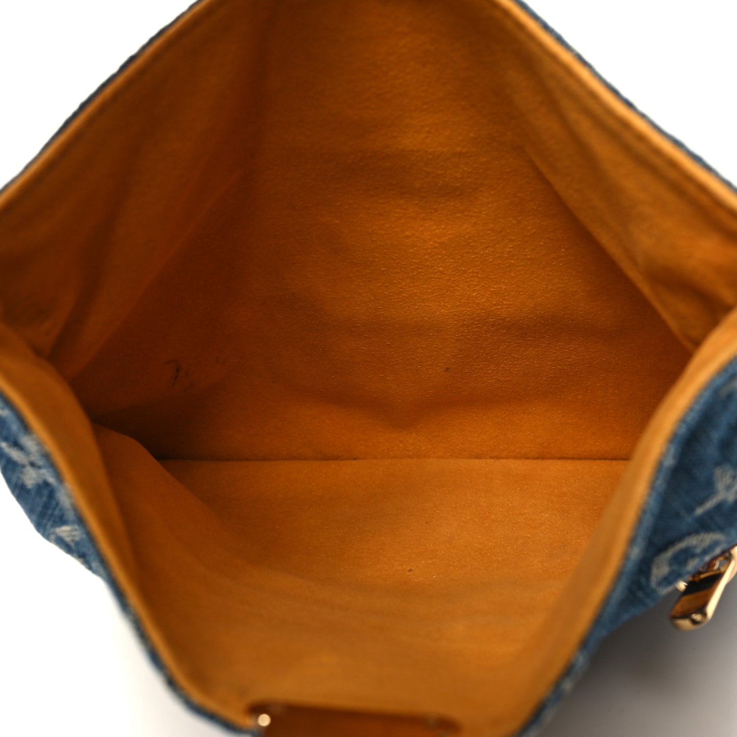 Monogram Denim Pochette Plat Clutch Blue