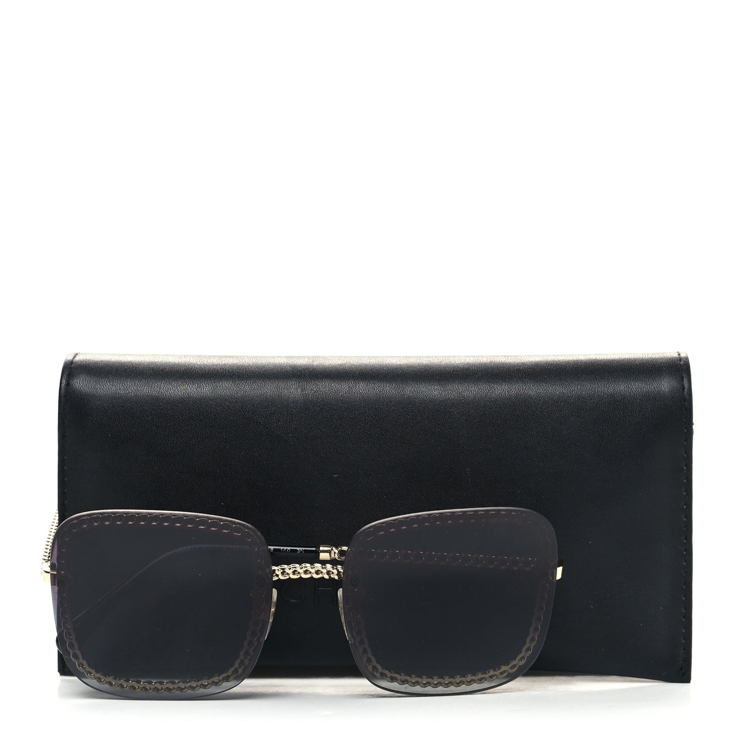 Square Removable Chain Sunglasses 4244 Black
