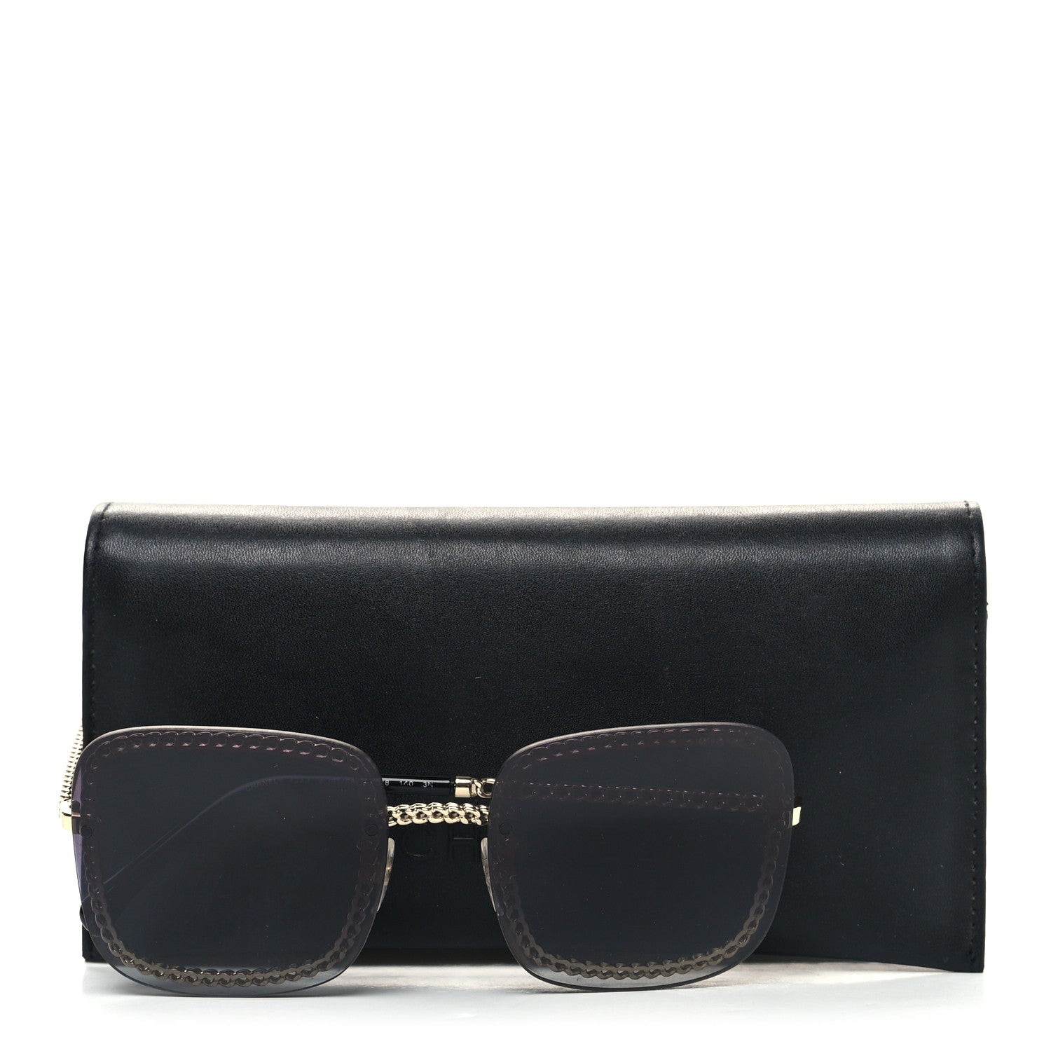 Chanel Square Removable Chain Sunglasses 4244 Black 9 of 9