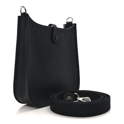 Hermes Taurillon Clemence Evelyne TPM Black 2 of 10