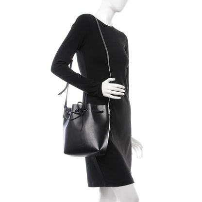 Mansur Gavriel Calfskin Mini Bucket Bag Black Royal 2 of 9