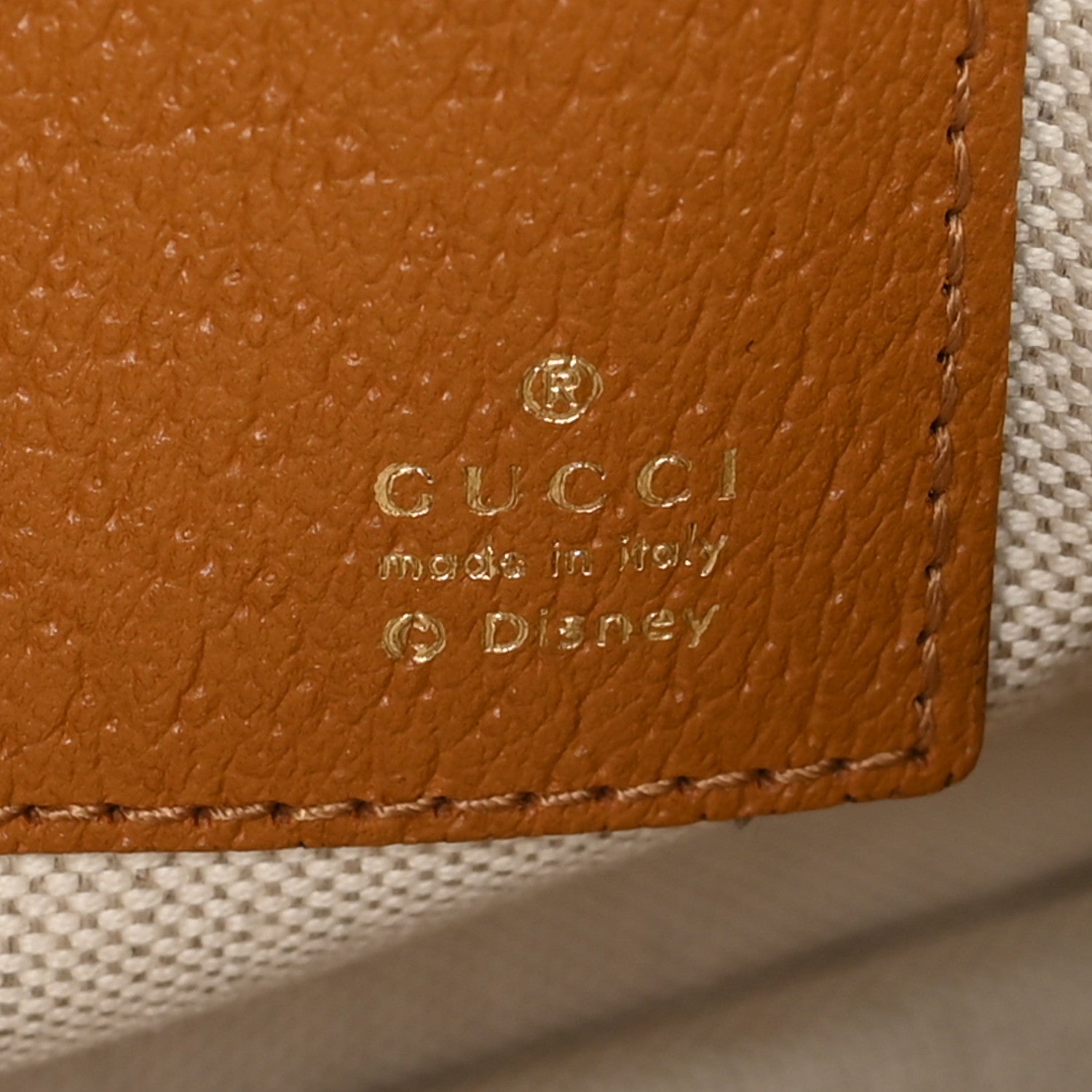 Gucci X DISNEY Mini Vintage GG Supreme Monogram Mickey Mouse Documents Holder Beige Vintage Sun Oil 6 of 6