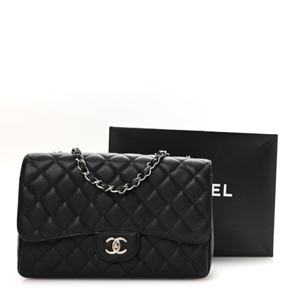 Chanel Caviar Quilted Jumbo Single Flap Black 11 of 11