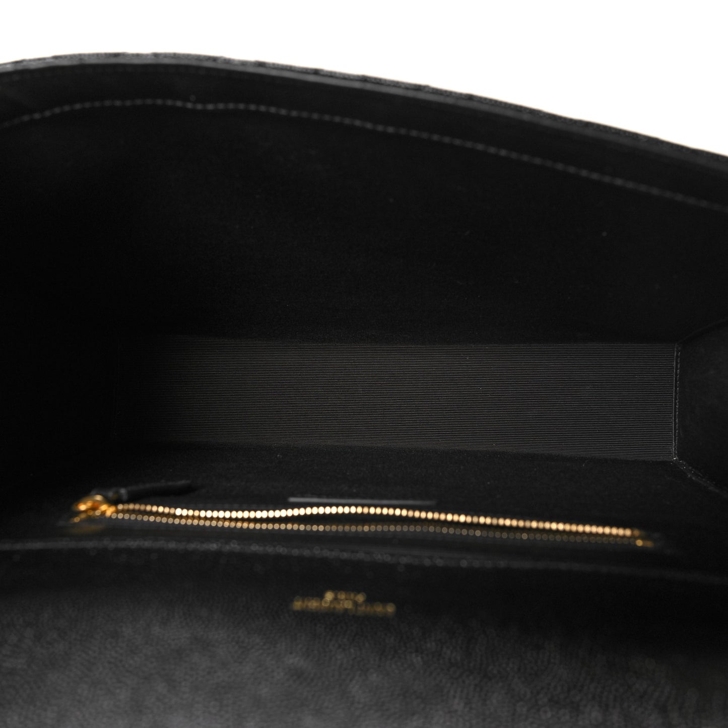 Grain De Poudre Textured Mixed Matelasse Large Triquilt Monogram Satchel Black