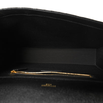Saint Laurent Grain De Poudre Textured Mixed Matelasse Large Triquilt Monogram Satchel Black 5 of 10