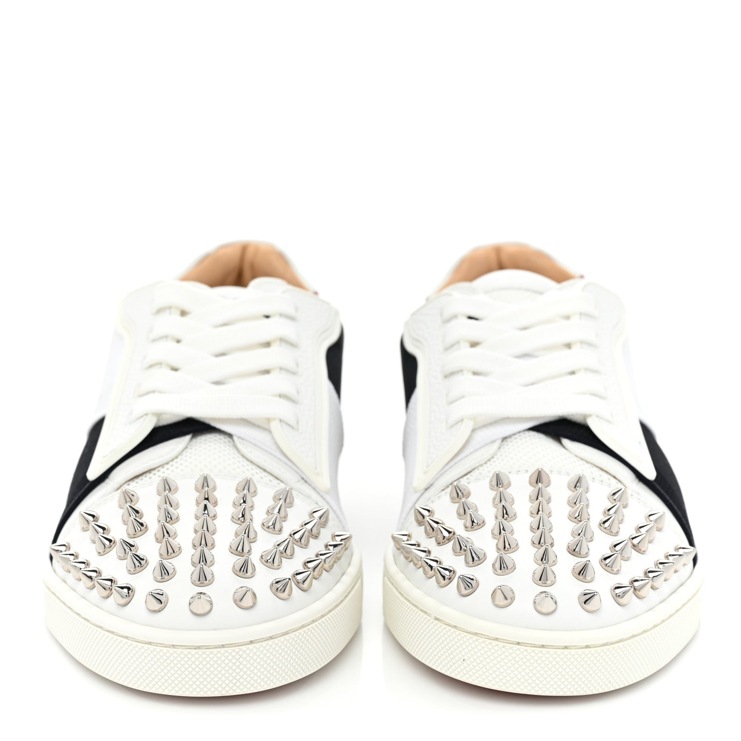 Calfskin Elastikid Spikes Womens Donna Sneakers 39 White Multicolor