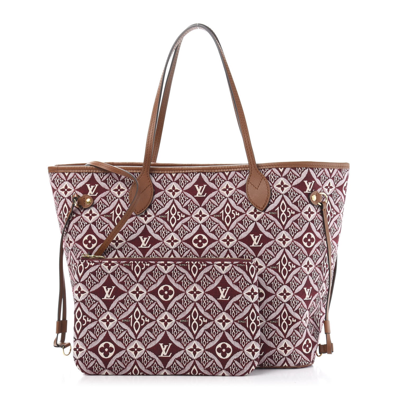 Louis Vuitton Jacquard Since 1854 Neverfull MM Bordeaux 1 of 14