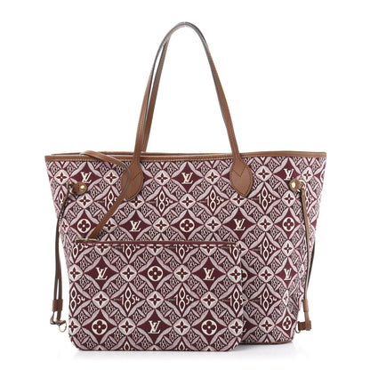 Louis Vuitton Jacquard Since 1854 Neverfull MM Bordeaux 1 of 14