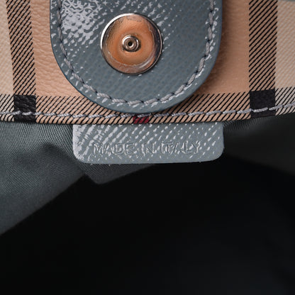 Burberry Haymarket Check Small Canterbury Tote Eucalyptus Grey 7 of 11