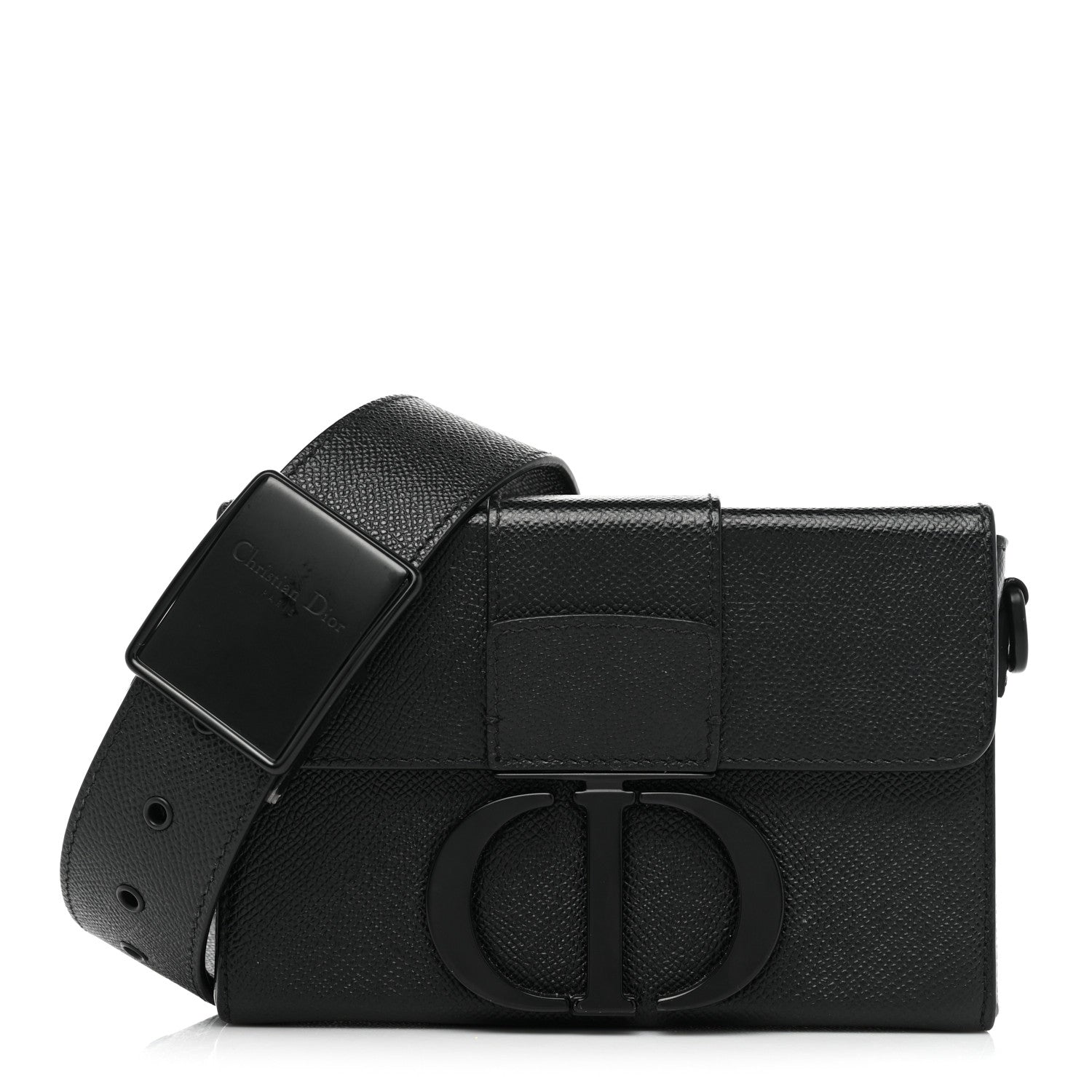 Christian Dior Ultra Matte Grained Calfskin 30 Montaigne Box Bag Black 1 of 15