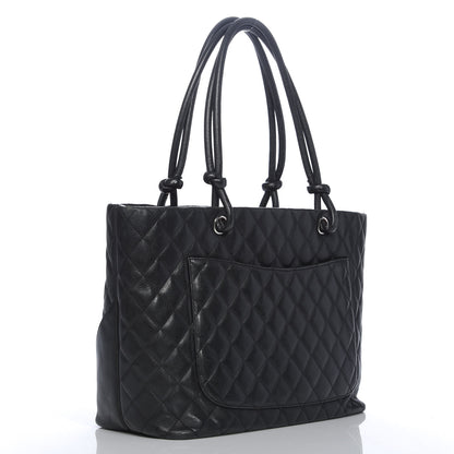 Chanel Calfskin Quilted Large Cambon Tote Black 3 of 16
