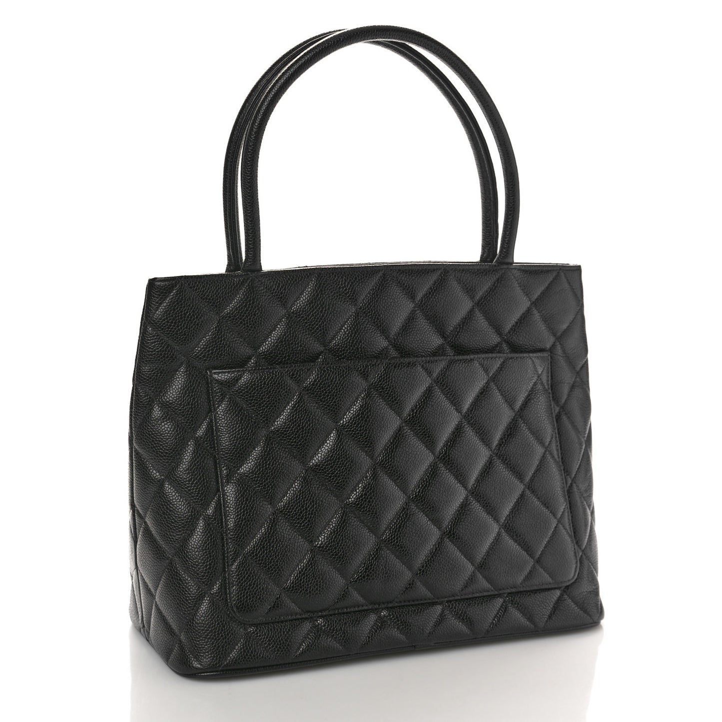 Caviar Quilted Medallion Tote Black