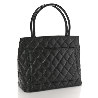 Chanel Caviar Quilted Medallion Tote Black 3 of 10