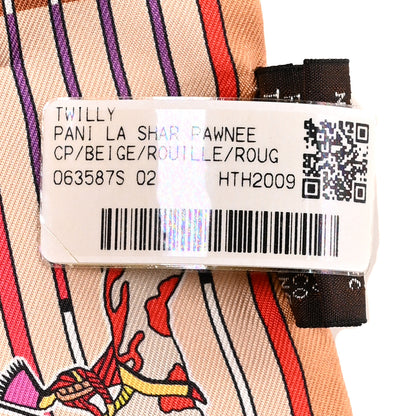 Hermes Silk Pani La Shar Pawnee Twilly Beige Rouille Rouge 4 of 4
