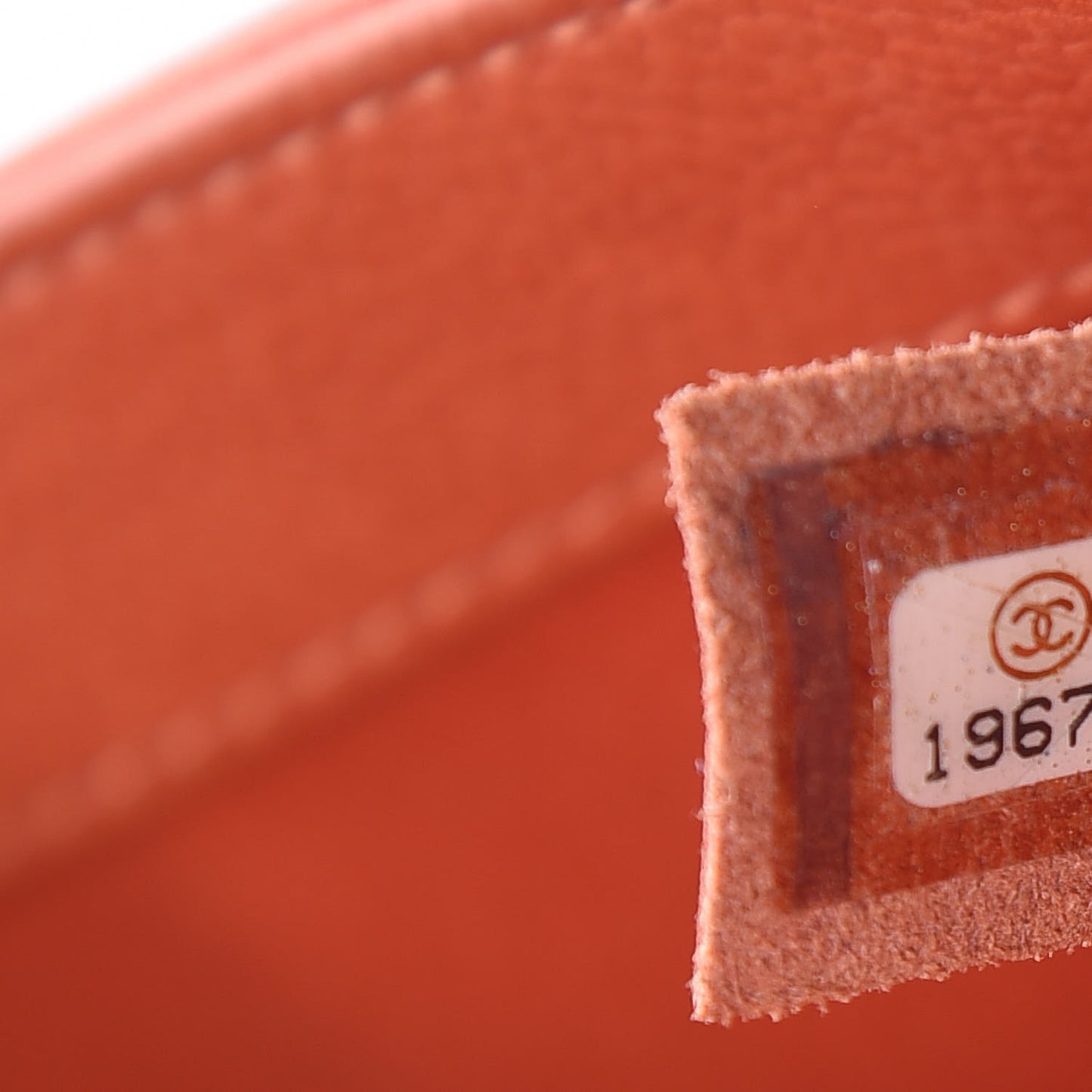 Caviar Stitched Small Boy Flap Dark Orange