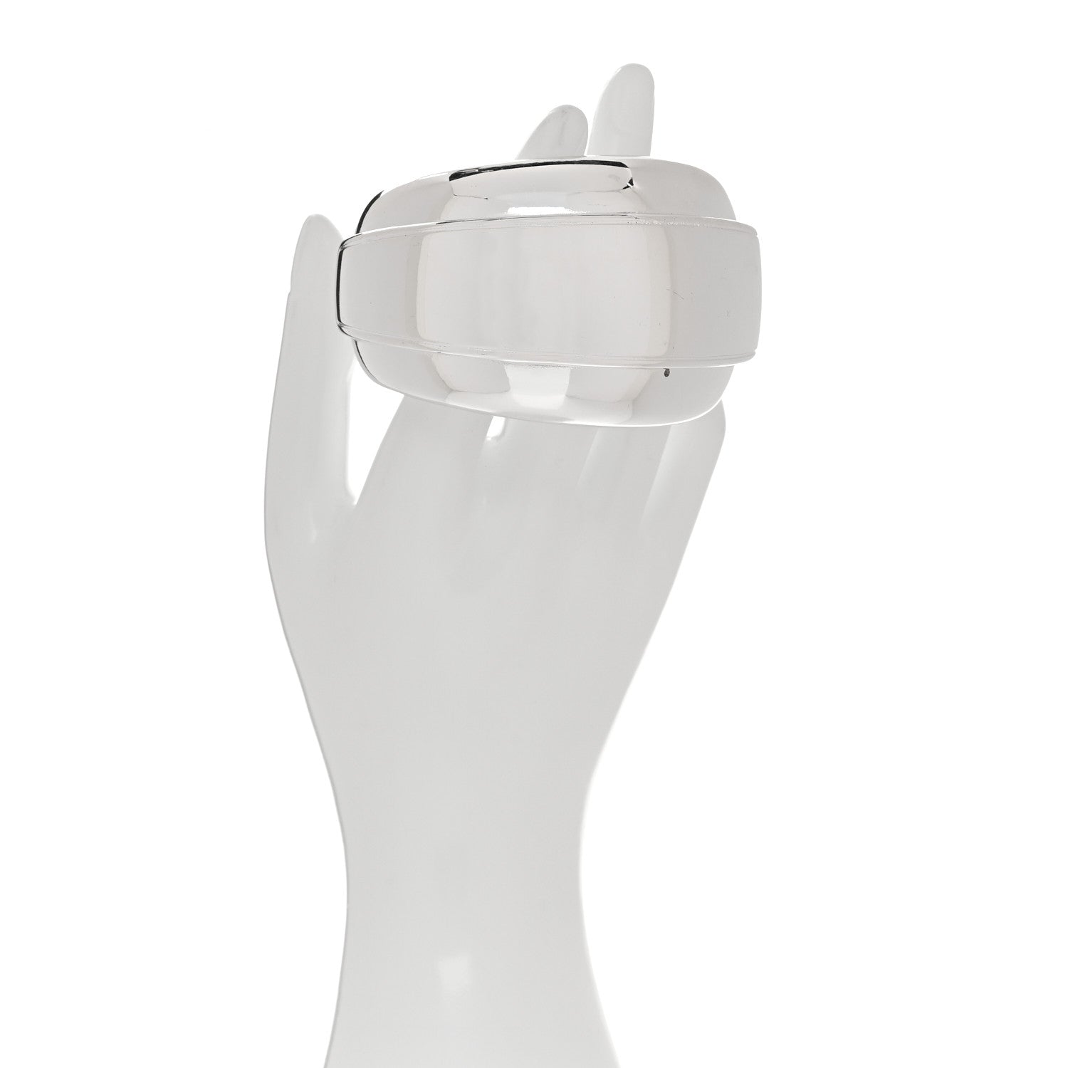 Saint Laurent Brass Big Bumpy Cuff Bracelet M Silver 2 of 5