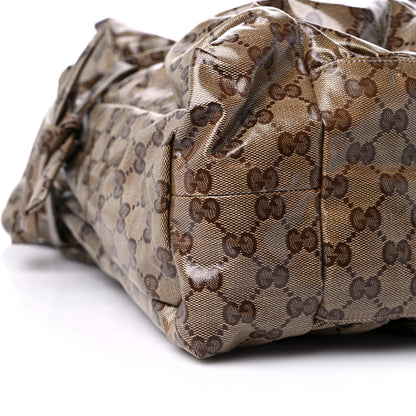 Gucci Crystal Monogram Medium Hysteria Tote Brown 8 of 10