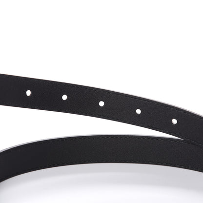 Gucci Calfskin Pearl Double G 20mm Belt 90 36 Black Cream 5 of 6