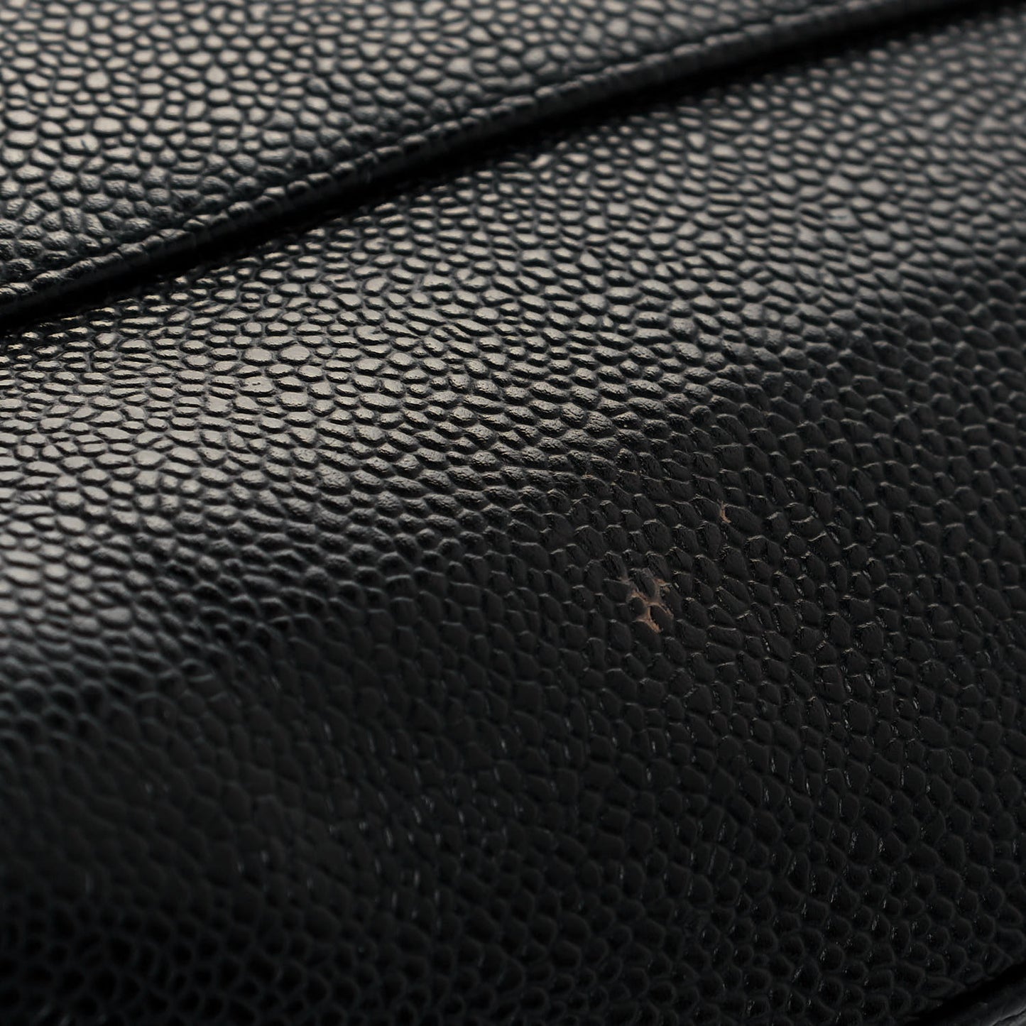 Grained Calfskin Bijoux Chain Shoulder Bag Black