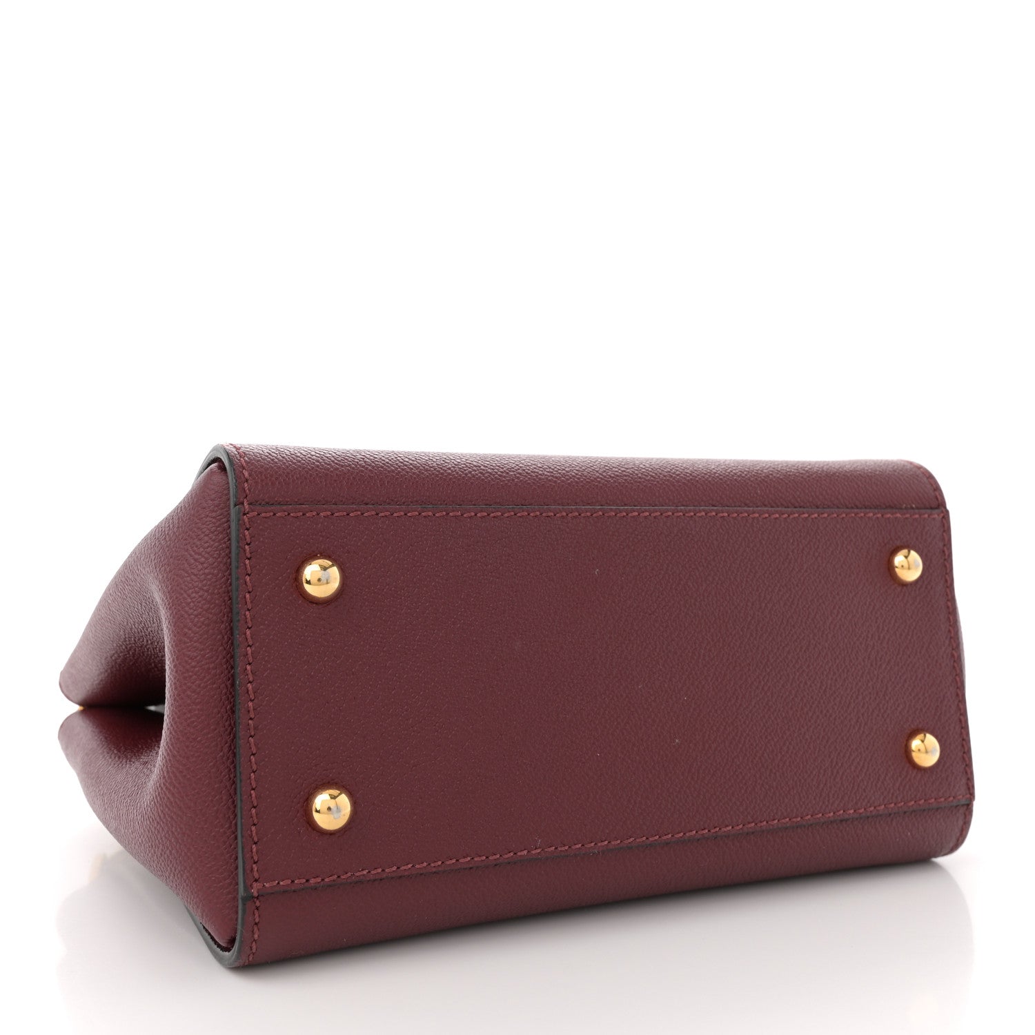 Burberry Soft Grain Calfskin Small Buckle Tote Antique Red 4 of 11