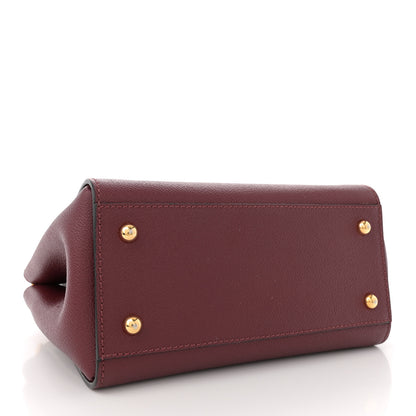 Burberry Soft Grain Calfskin Small Buckle Tote Antique Red 4 of 11