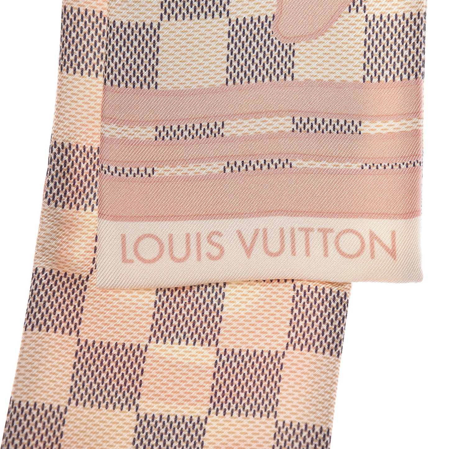 Silk Damier Azur Tahitienne Bandeau Rose Ballerine