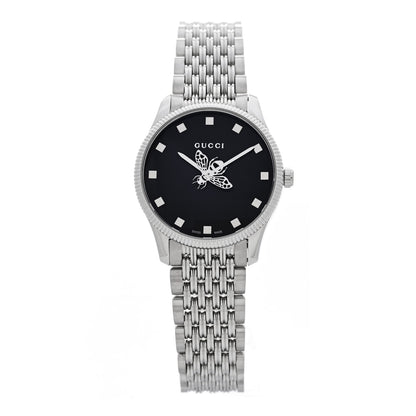 Gucci Stainless Steel 29mm G-Timeless Bee Quartz Watch Black 1 of 5