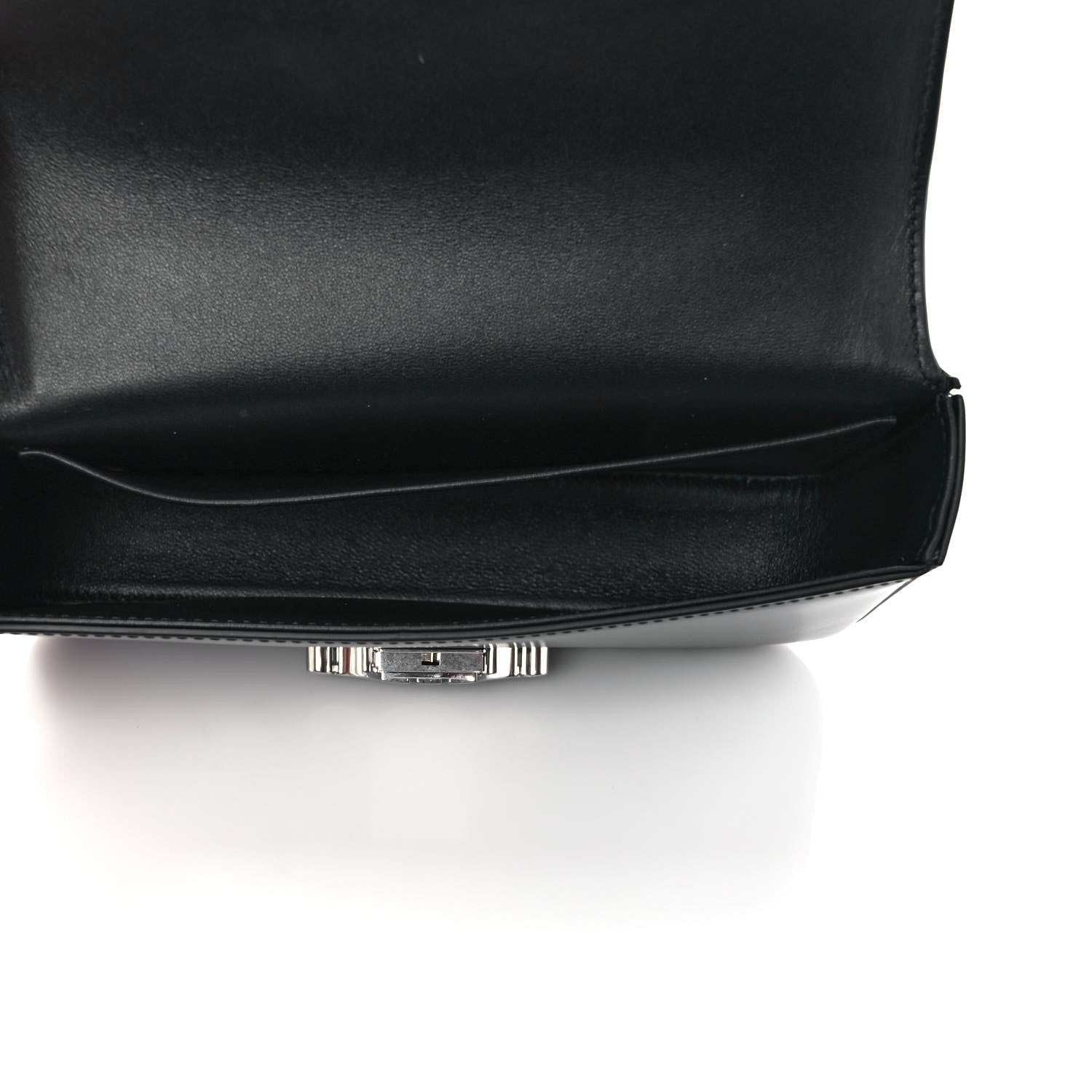 Celine Shiny Calfskin Triomphe Chain Shoulder Bag Black 5 of 10