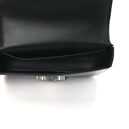 Celine Shiny Calfskin Triomphe Chain Shoulder Bag Black 5 of 10