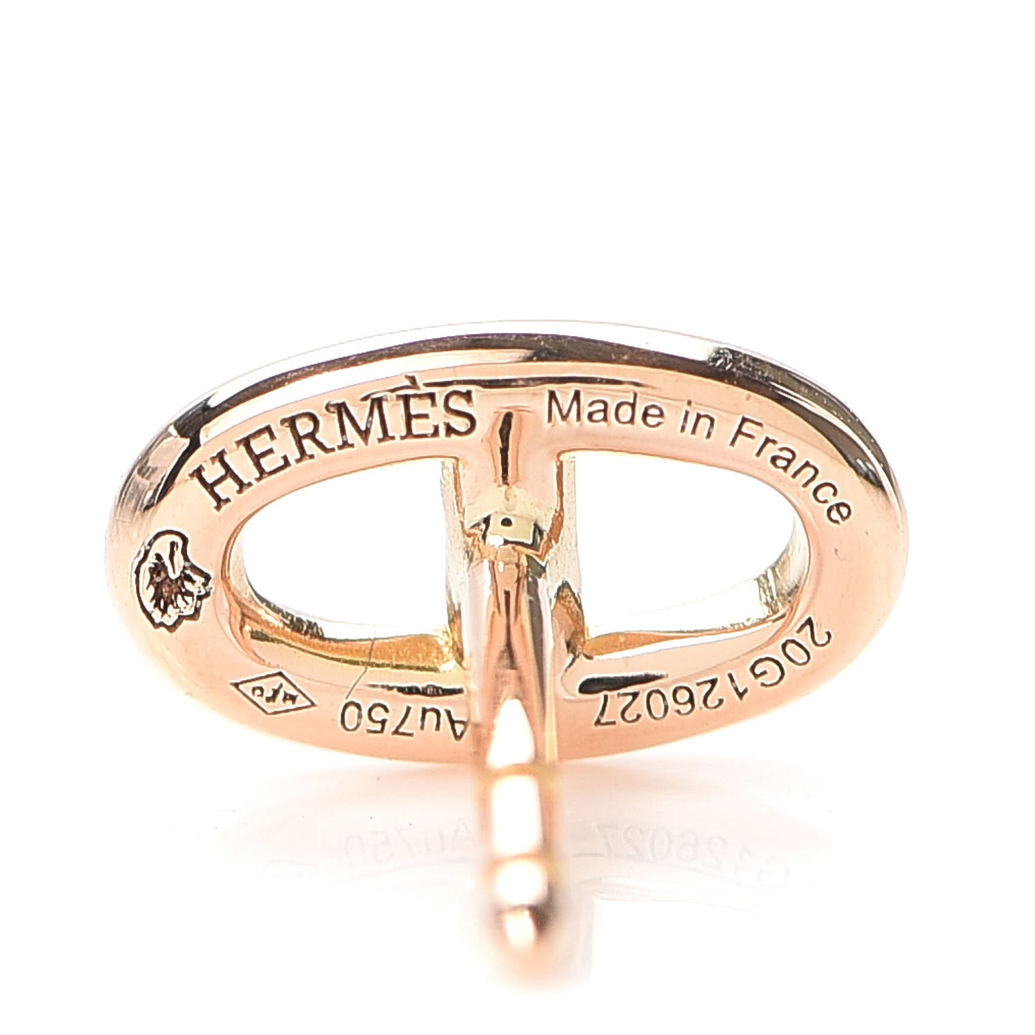 Hermes 18K Rose Gold TPM Farandole Stud Earrings 4 of 5