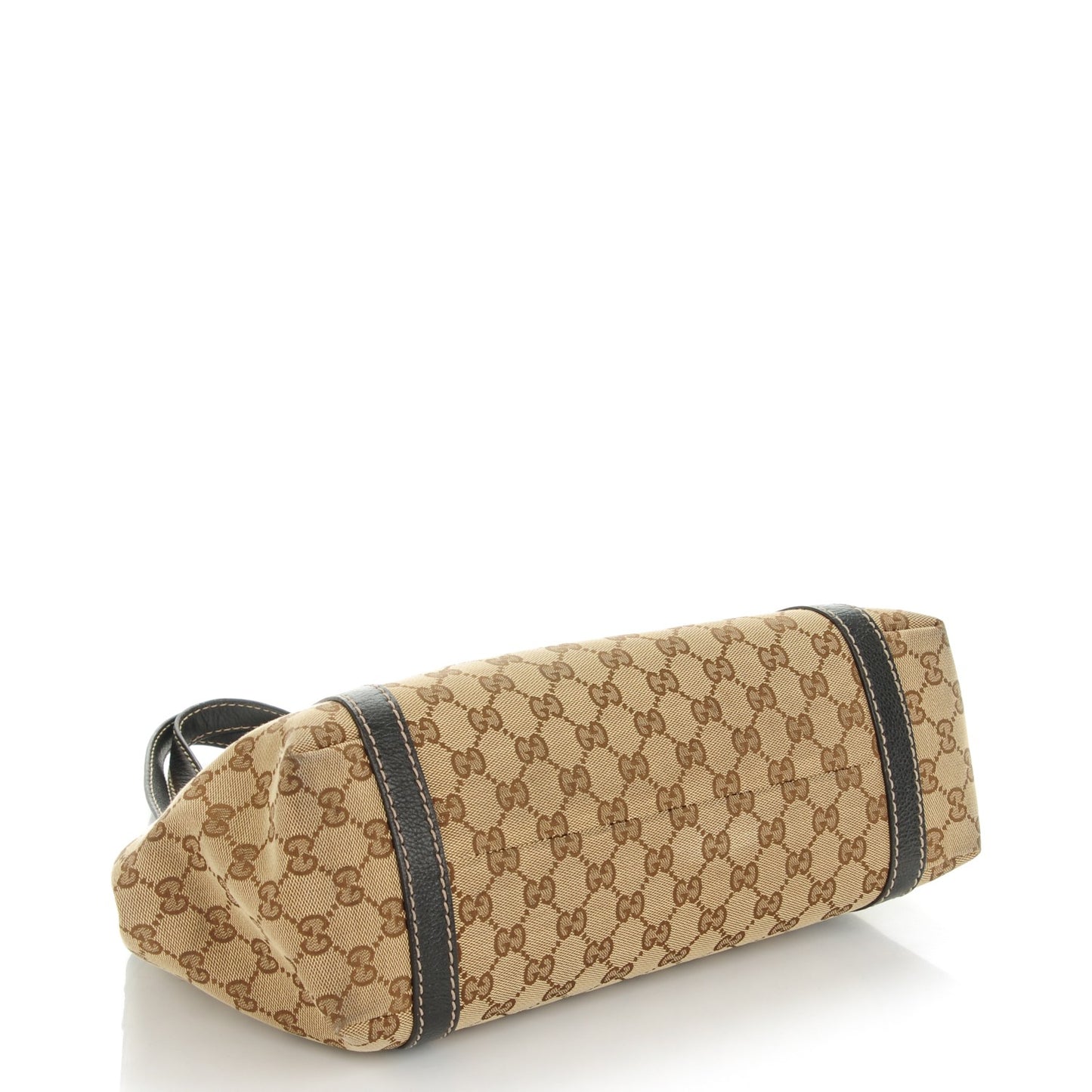 Monogram Medium New Ladies Web Tote Dark Brown