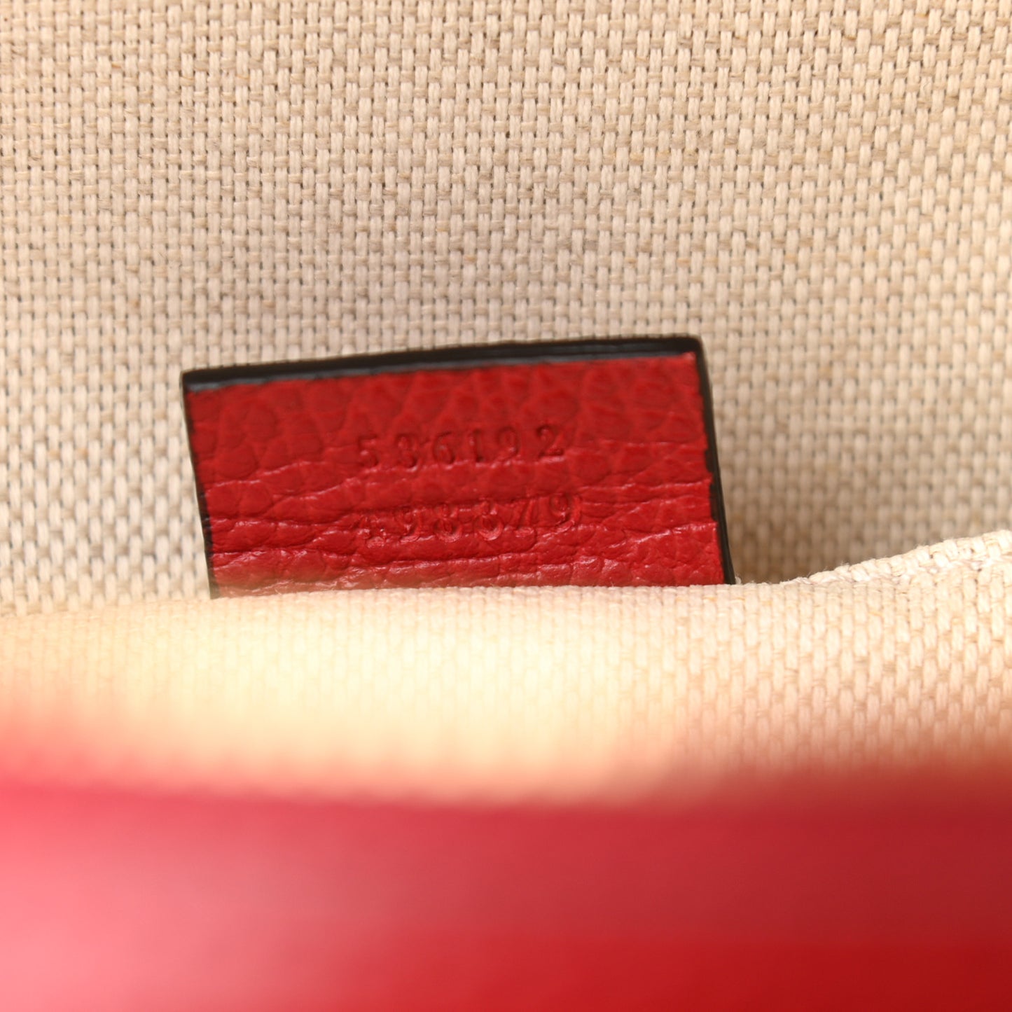 Pebbled Calfskin Soho Chain Backpack Hibiscus Red