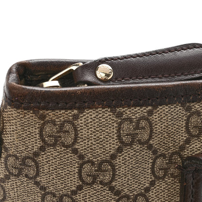 Gucci GG Supreme Monogram Small Zippered Tote Dark Brown 16 of 16