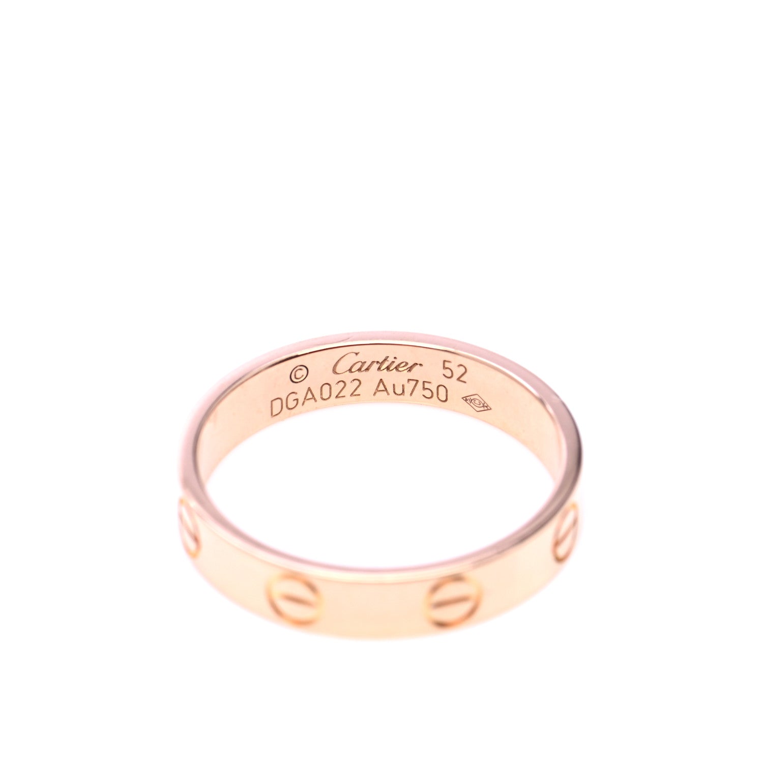 Cartier 18K Pink Gold 3.5mm LOVE Wedding Band Ring 52 6 4 of 6