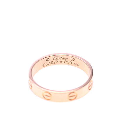 Cartier 18K Pink Gold 3.5mm LOVE Wedding Band Ring 52 6 4 of 6