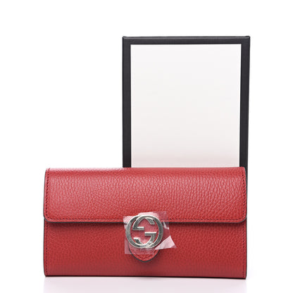 Gucci Dollar Calfskin Interlocking G Continental Wallet Red 6 of 6