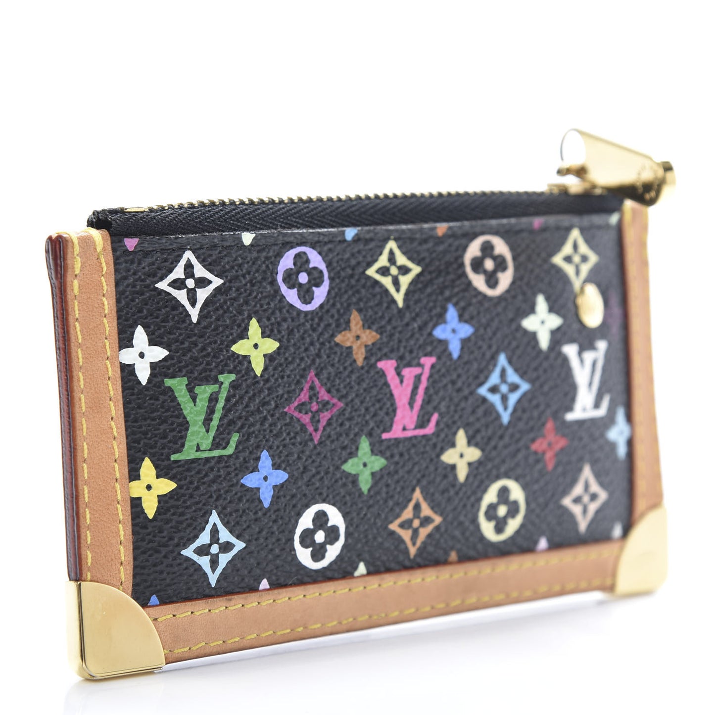 Monogram Multicolor Key Pouch Black