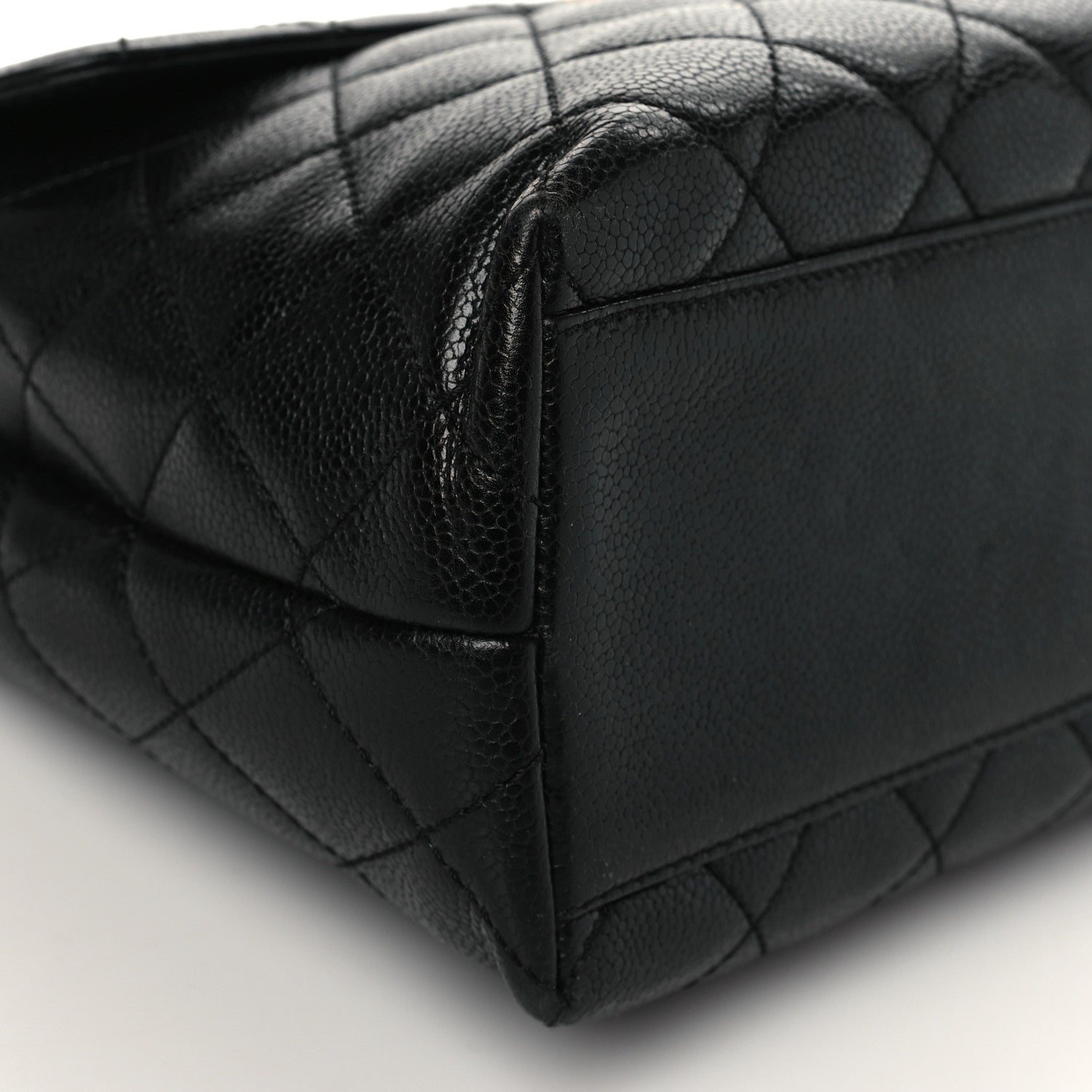 Chanel Caviar Quilted Jumbo Kelly Flap Black 8 of 12