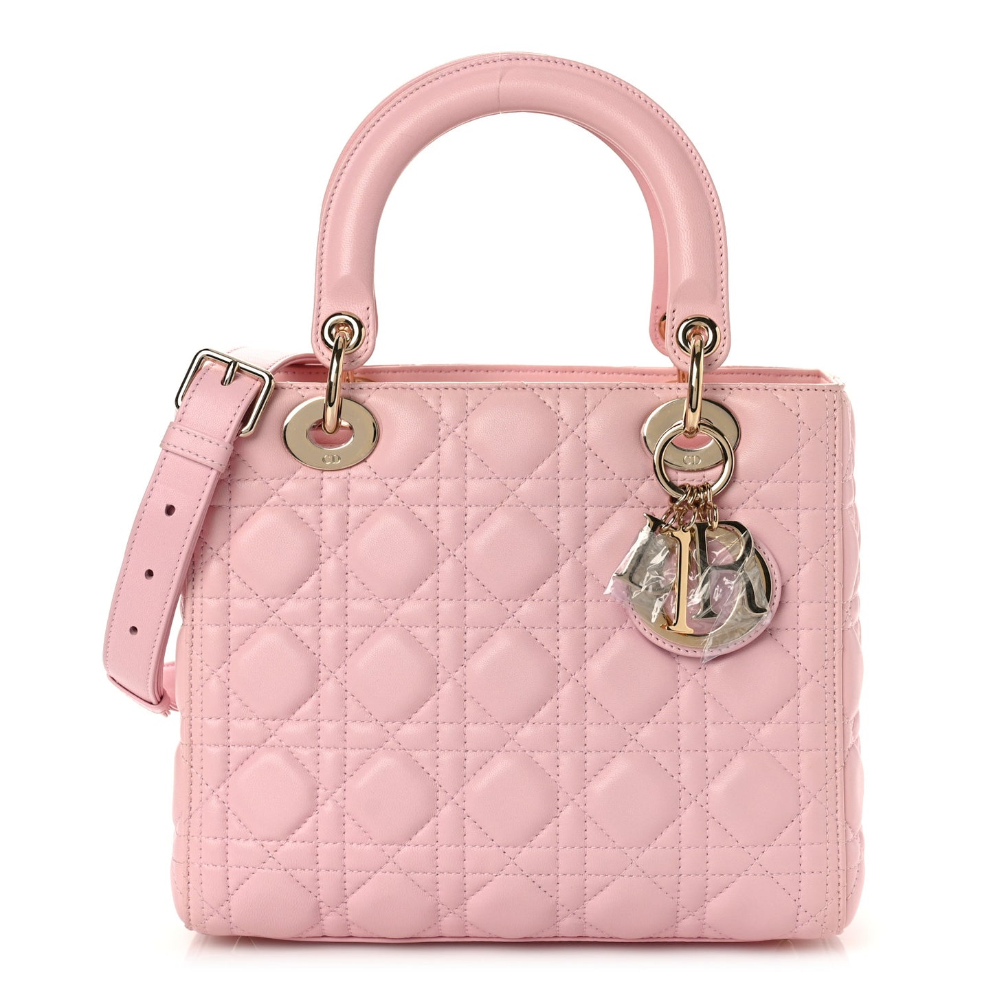 Lambskin Cannage Medium Lady Dior Light Pink