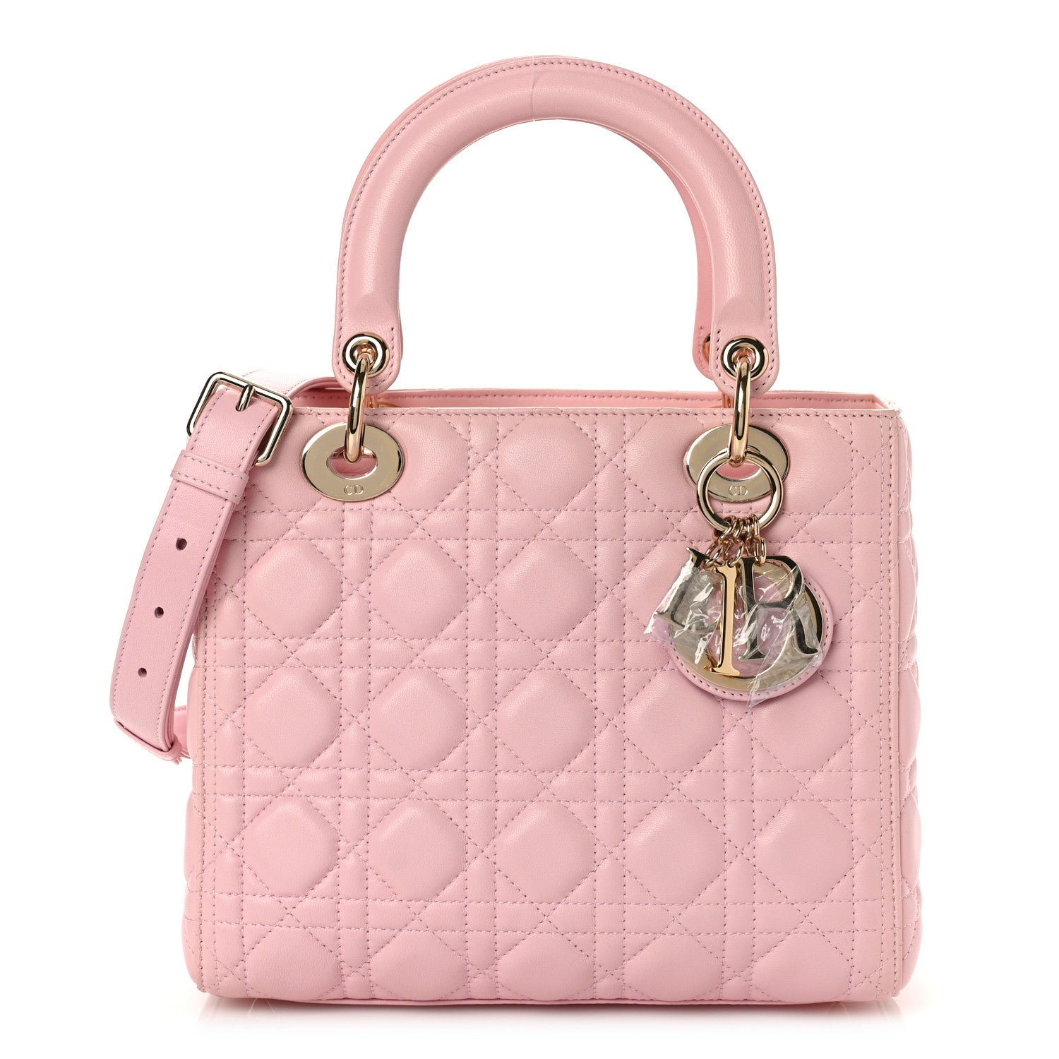 Christian Dior Lambskin Cannage Medium Lady Dior Light Pink 1 of 8