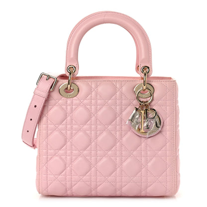 Christian Dior Lambskin Cannage Medium Lady Dior Light Pink 1 of 8