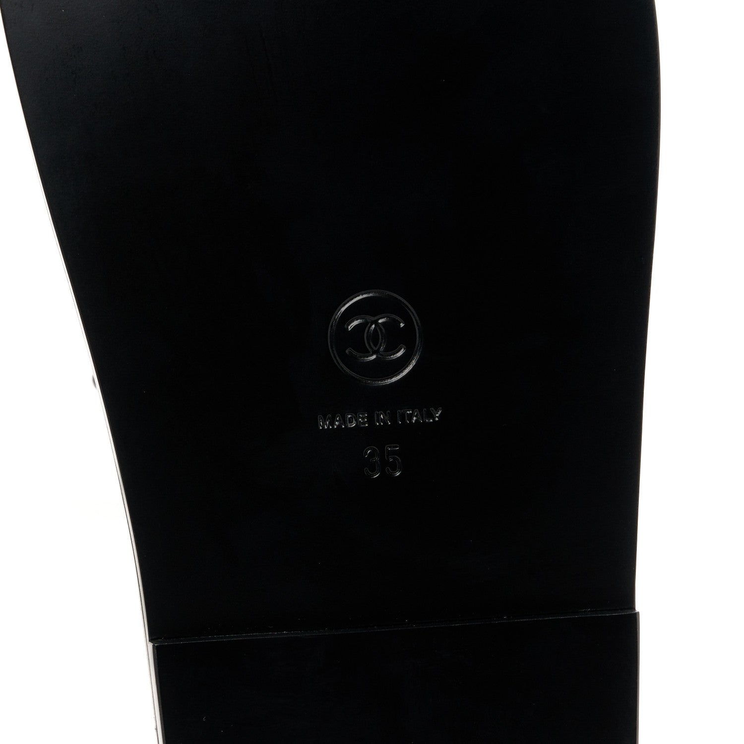 Chanel Lambskin Quilted Velcro Dad Chain CC Slide Sandals 35 Black 8 of 10