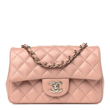 Chanel Lambskin Quilted Mini Rectangular Flap Dark Beige 1 of 4