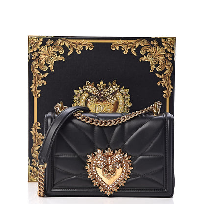 Dolce & Gabbana Calfskin Medium Devotion Crossbody Bag Black 10 of 10