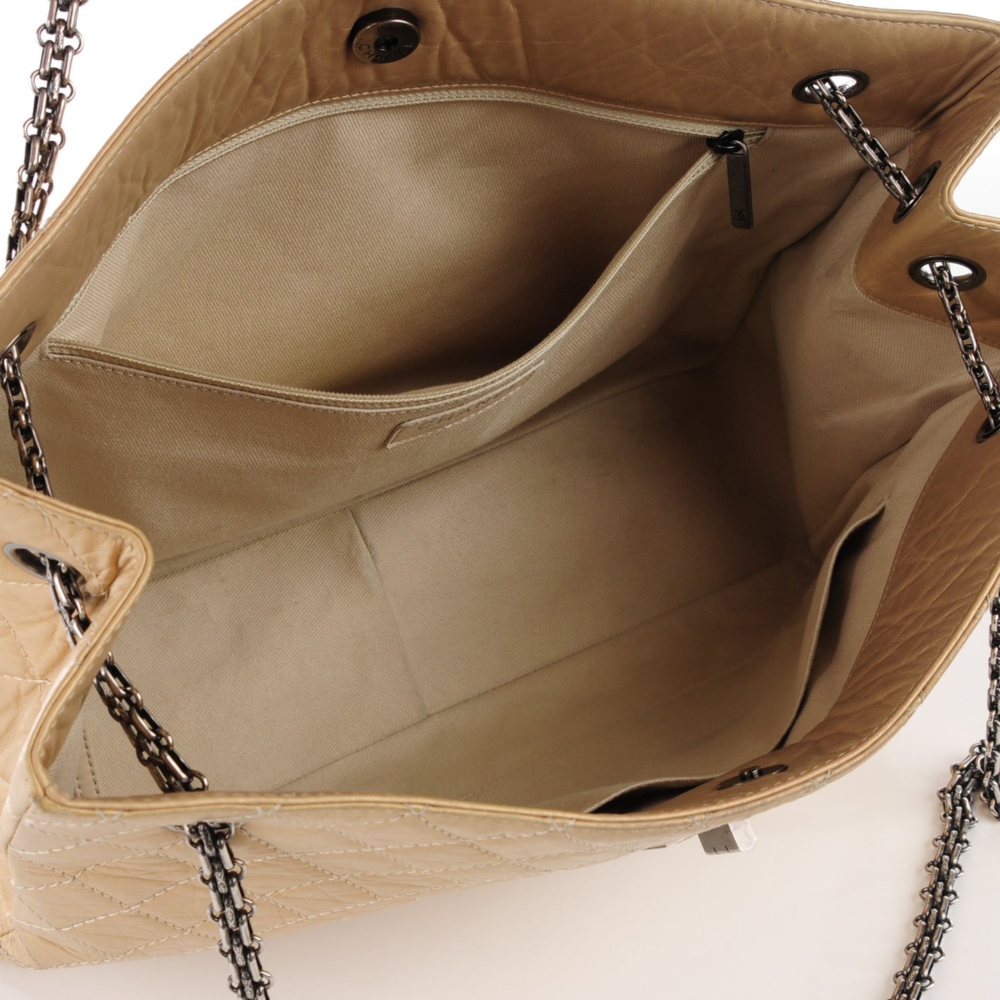 Aged Calfskin Reissue 2.55 Tote Gold