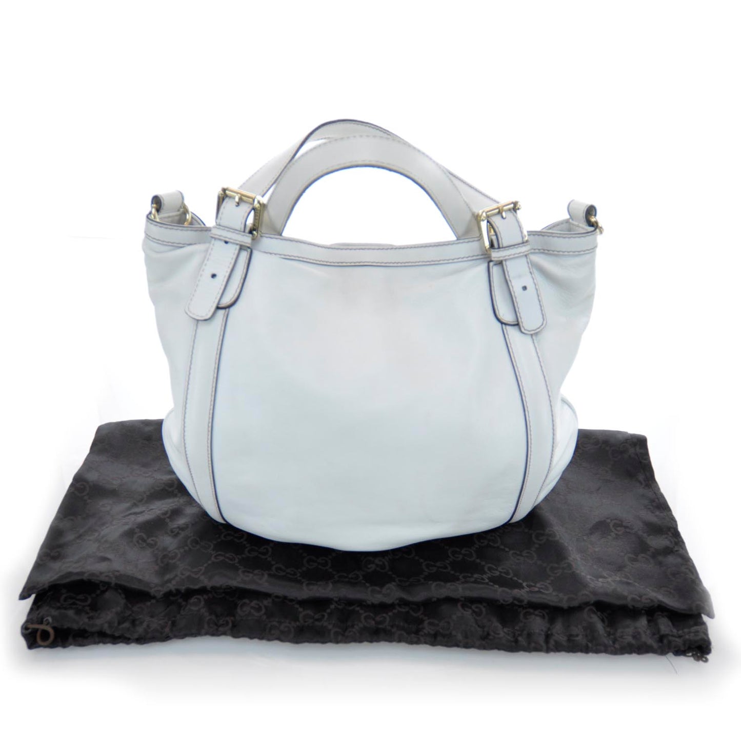 Leather Medium Britt Tote White