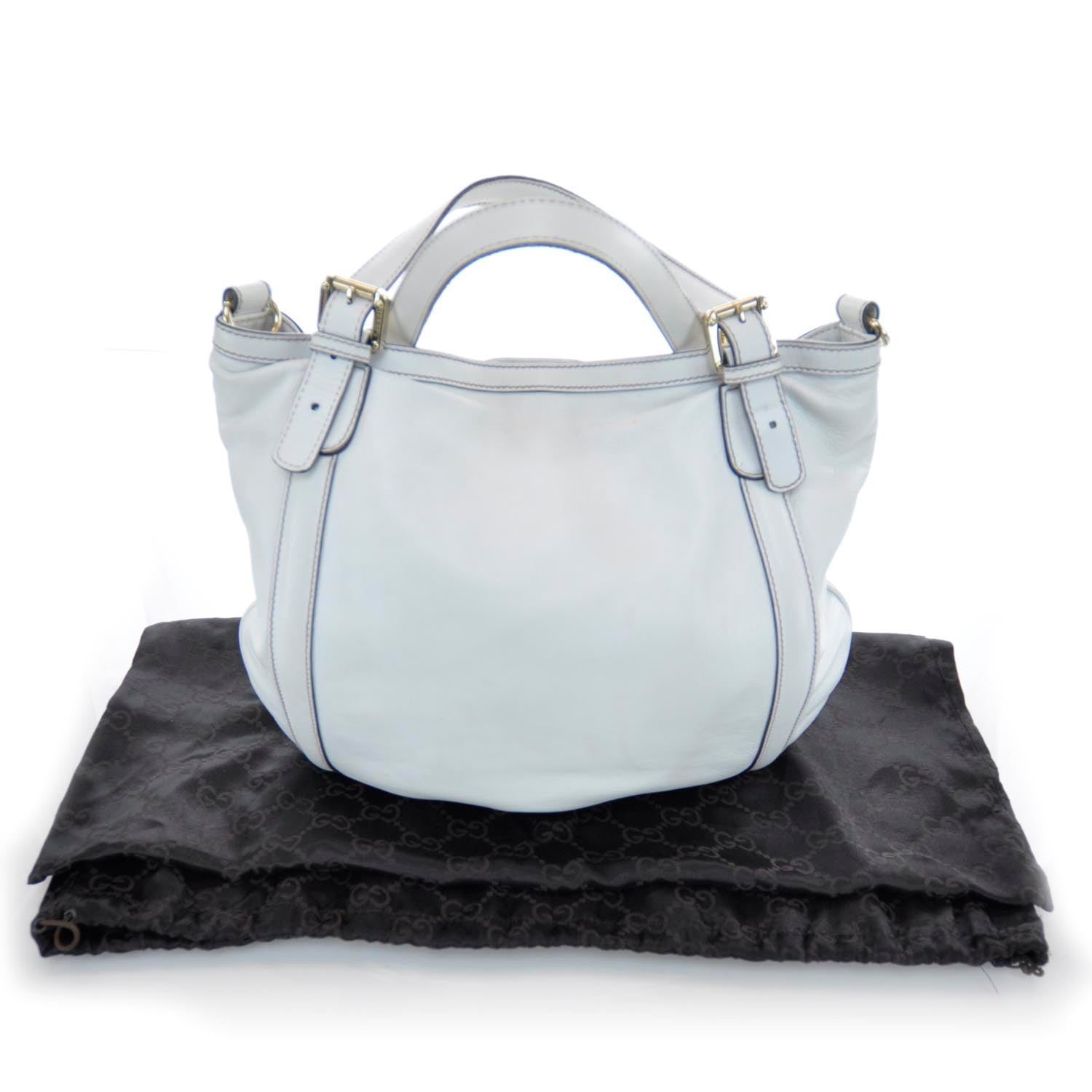 Gucci Leather Medium Britt Tote White 3 of 9