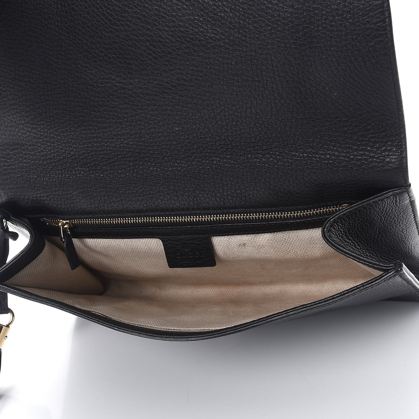 Pebbled Calfskin Medium Soho Clutch Black